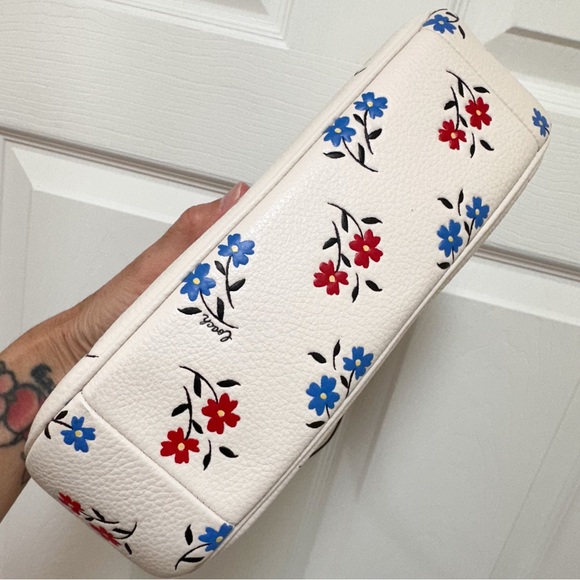 Coach Teri Floral Chalk Multi Pebbled Leather Shoulder Bag NWOT - Picture 9 of 14